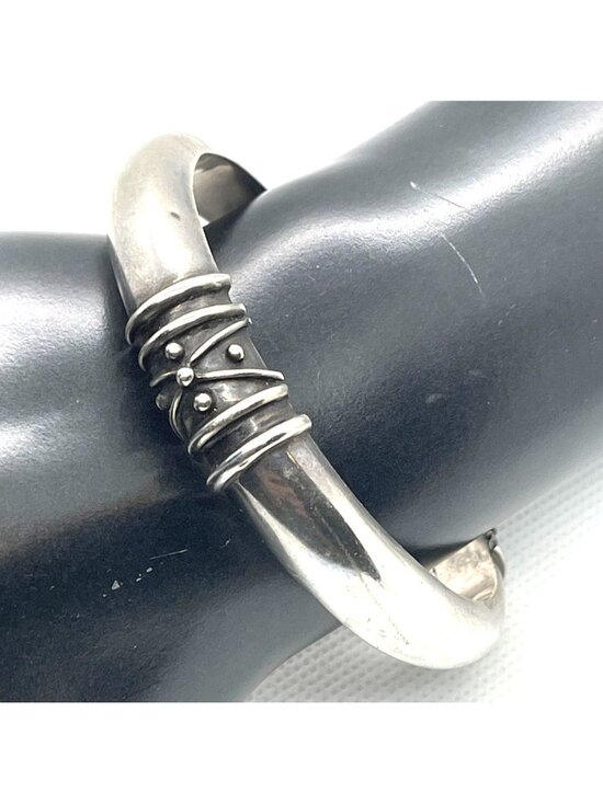 DAC Deborah Armstrong Collection Jewelry - Vintage Deborah Armstrong 925 Sterling Silver Hollow Dome Cuff Bracelet Signed